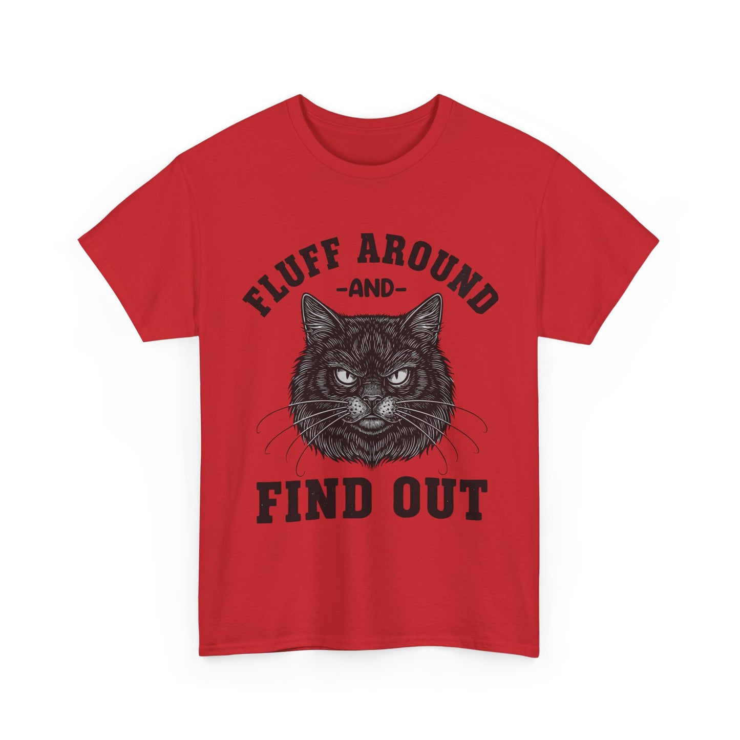Fluff Around and Find Out Cat T-Shirt - Funny Grumpy Cat Lover Tee