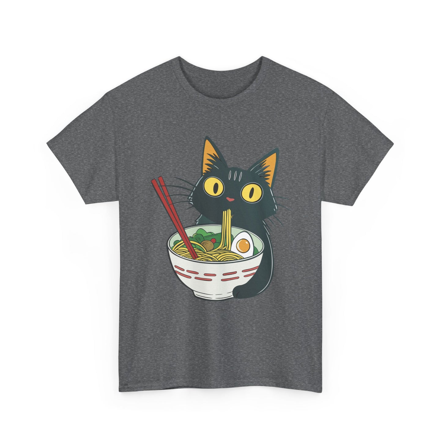 Japanese Ramen Cat Tee - Funny Foodie Cat Lover T-Shirt