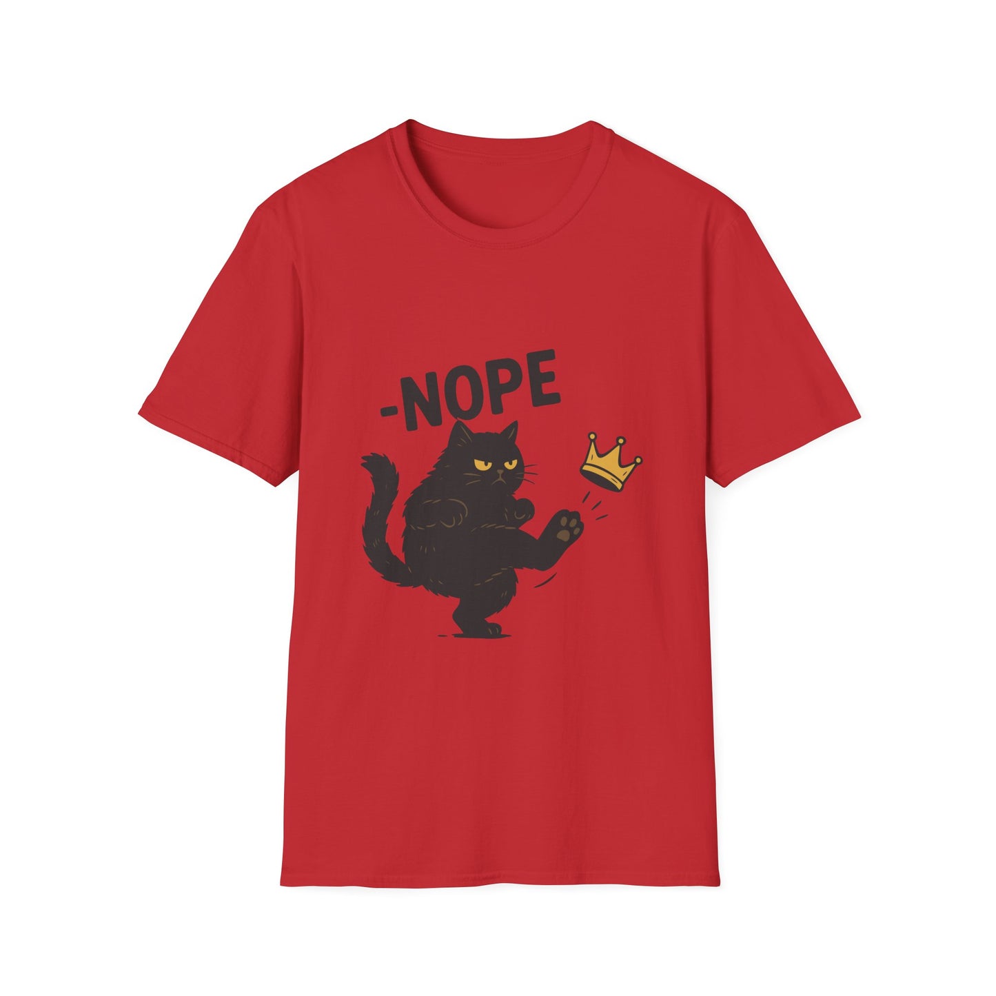 Nope Cat Shirt – Hilarious Black Cat Kicking Crown Meme Tee