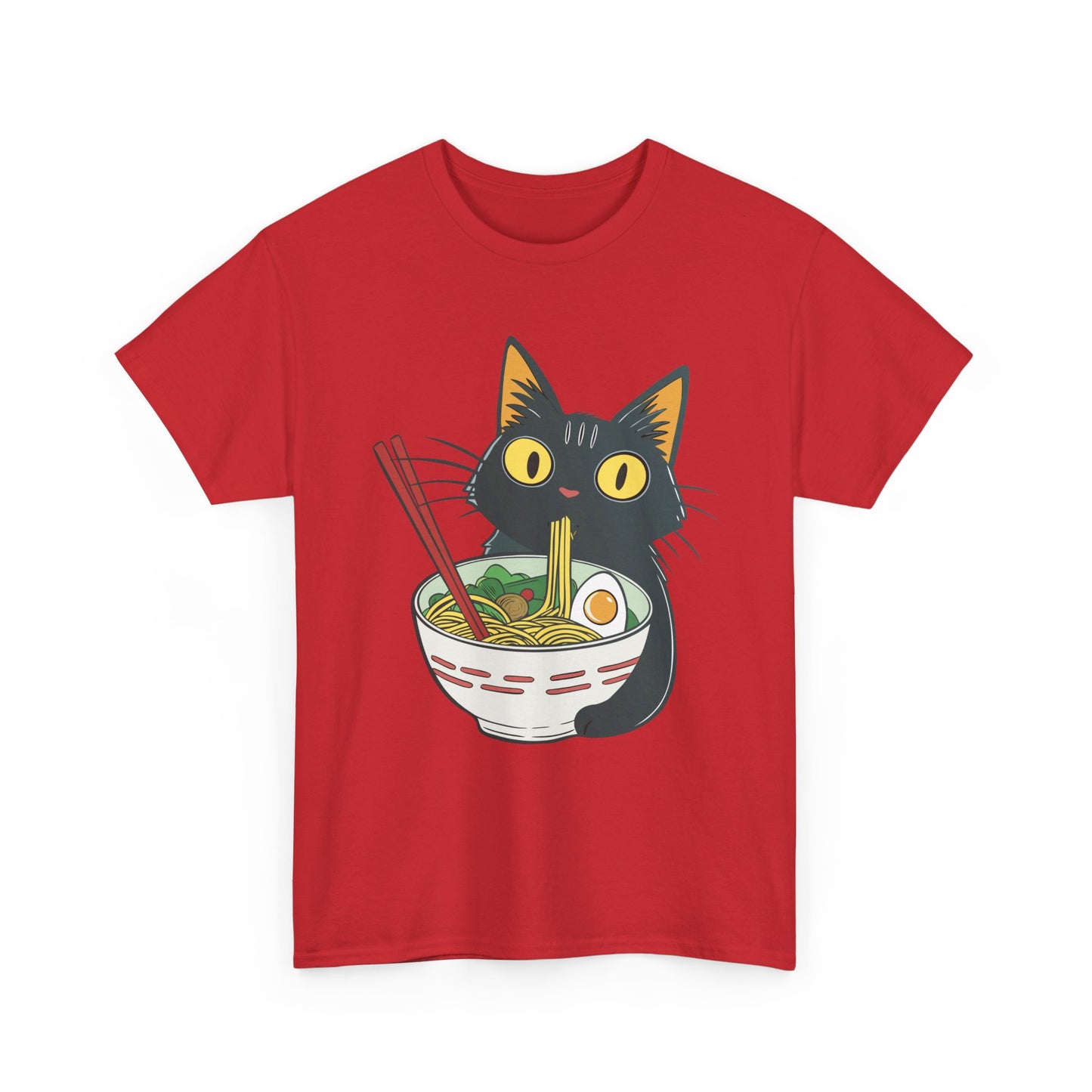 Japanese Ramen Cat Tee - Funny Foodie Cat Lover T-Shirt