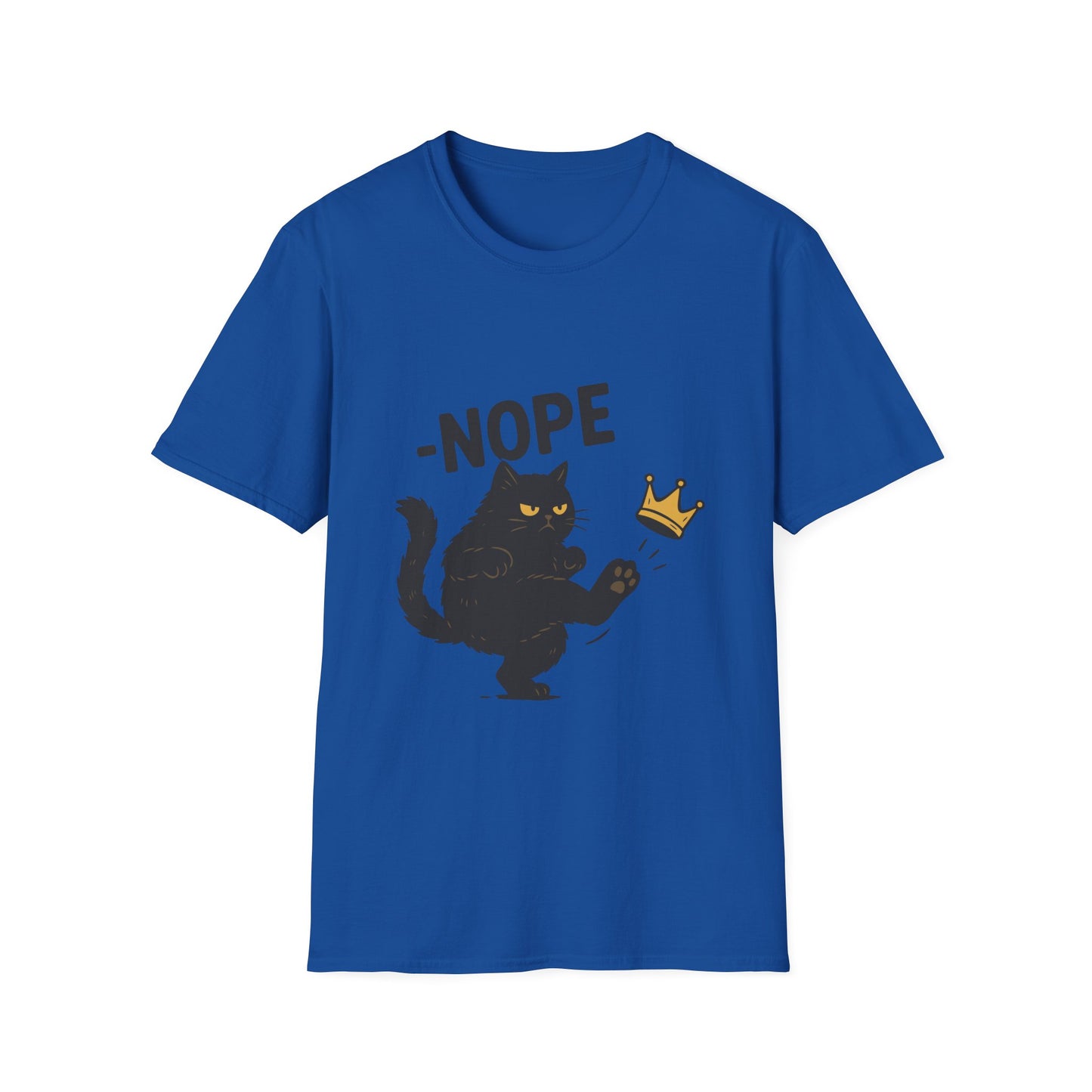 Nope Cat Shirt – Hilarious Black Cat Kicking Crown Meme Tee