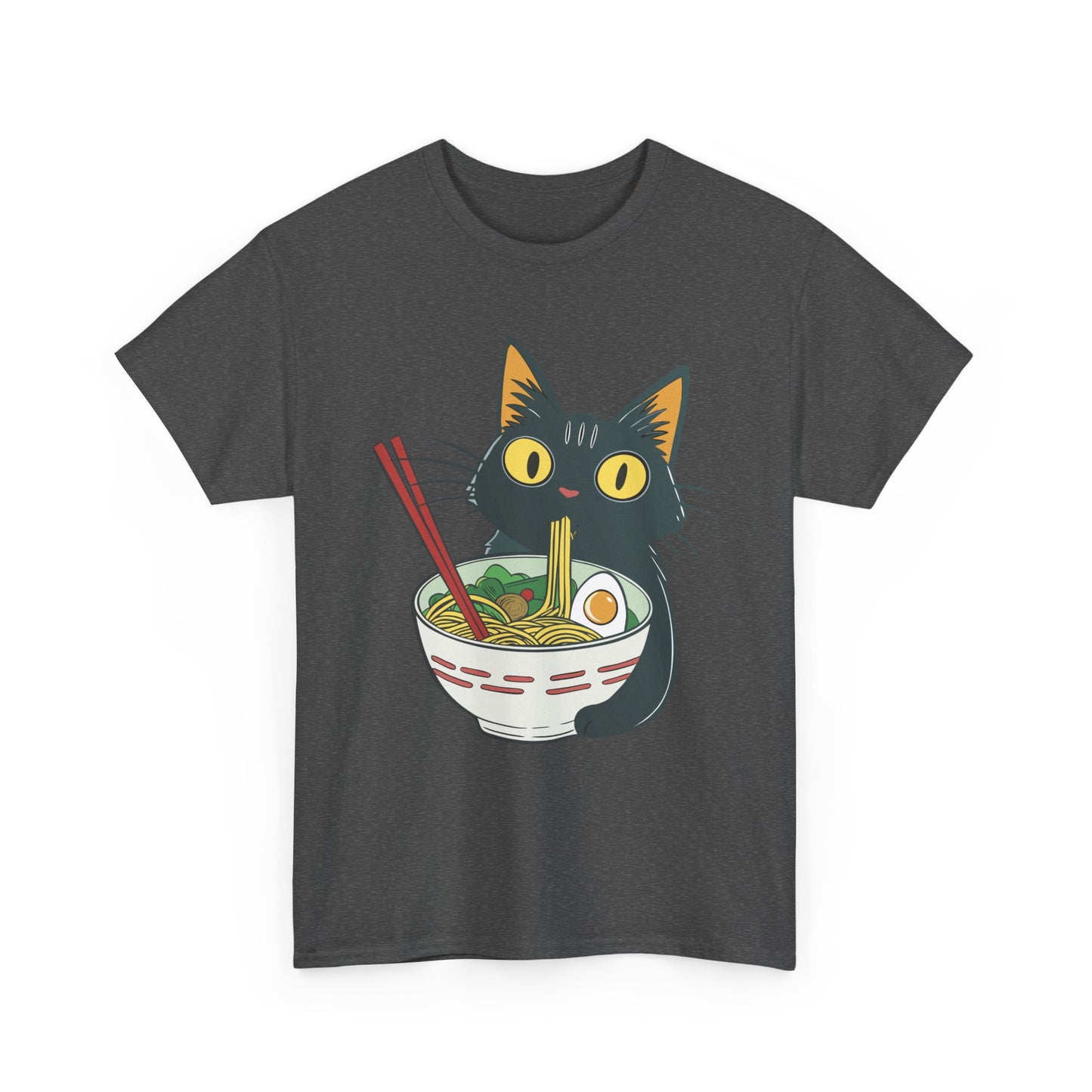 Japanese Ramen Cat Tee - Funny Foodie Cat Lover T-Shirt