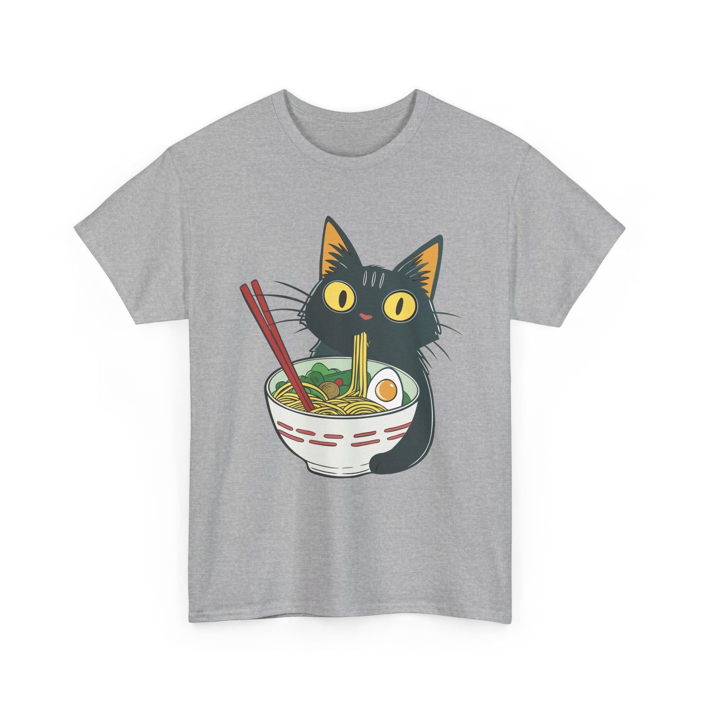Japanese Ramen Cat Tee - Funny Foodie Cat Lover T-Shirt