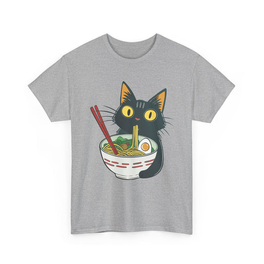 Japanese Ramen Cat Tee - Funny Foodie Cat Lover T-Shirt