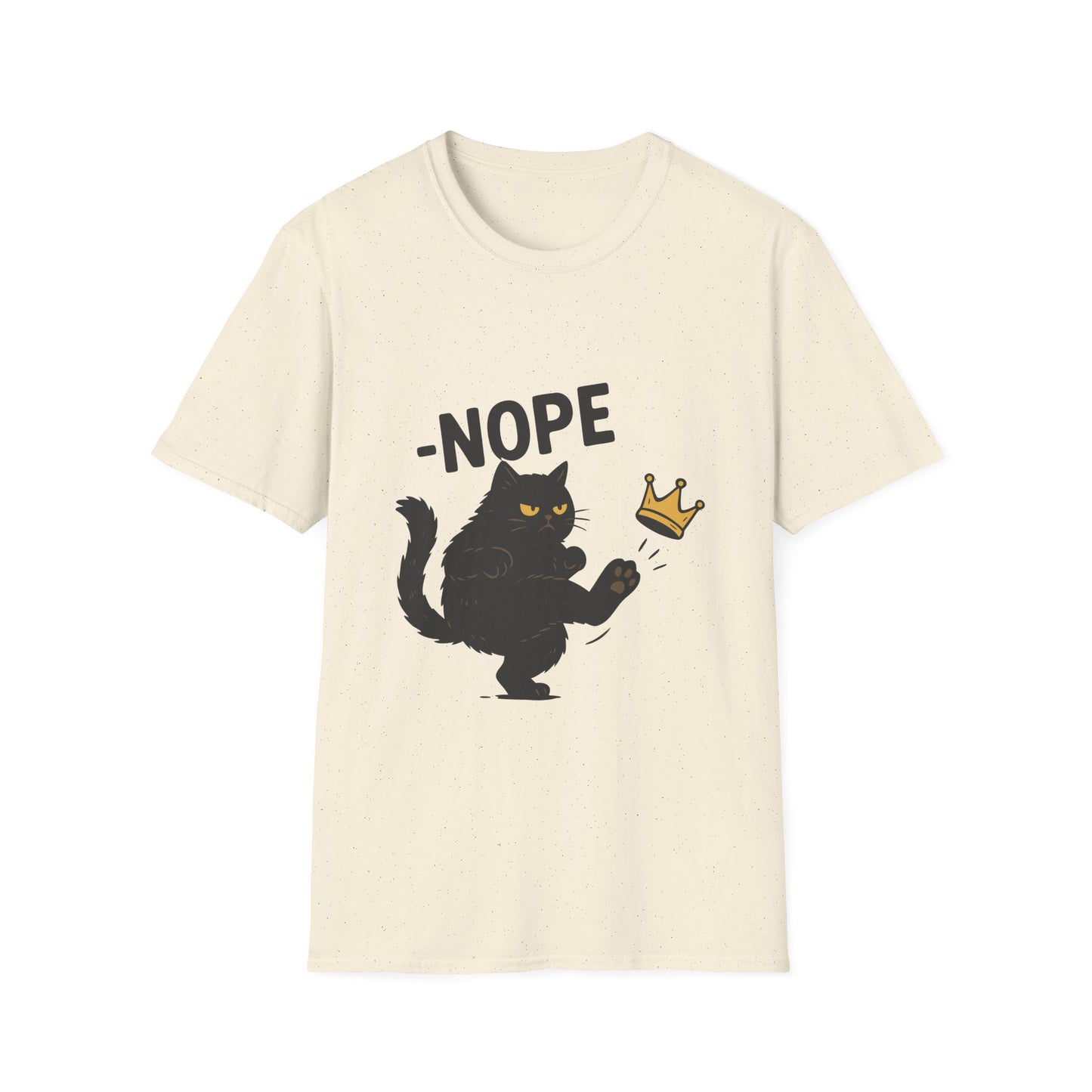 Nope Cat Shirt – Hilarious Black Cat Kicking Crown Meme Tee